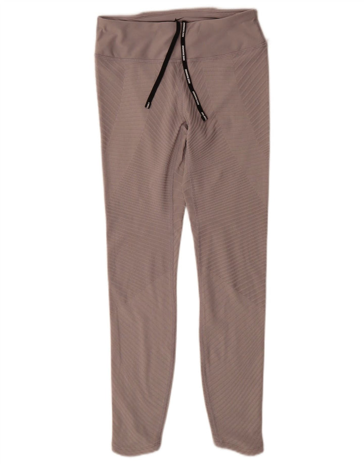 Nike Dame Dri Fit Leggings UK 4 XS Gråstribet