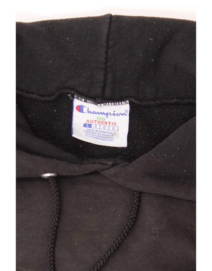 Champion Herre Grafisk Hoodie Jumper Large Sort