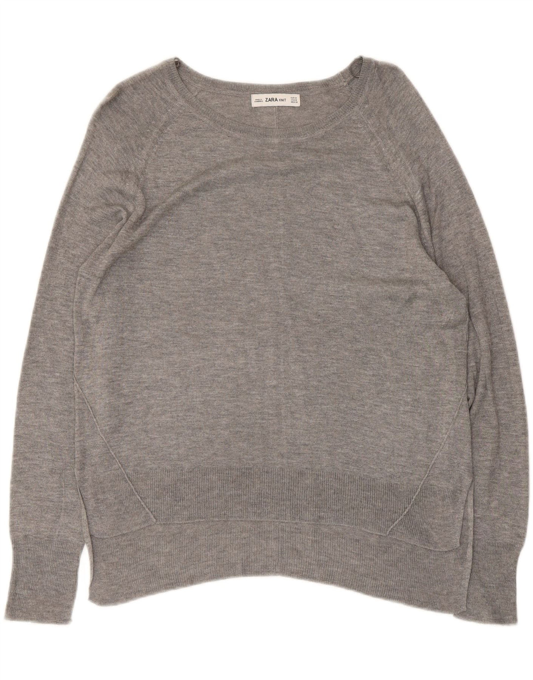 Zara Damebluse Top UK 14 Medium Grå