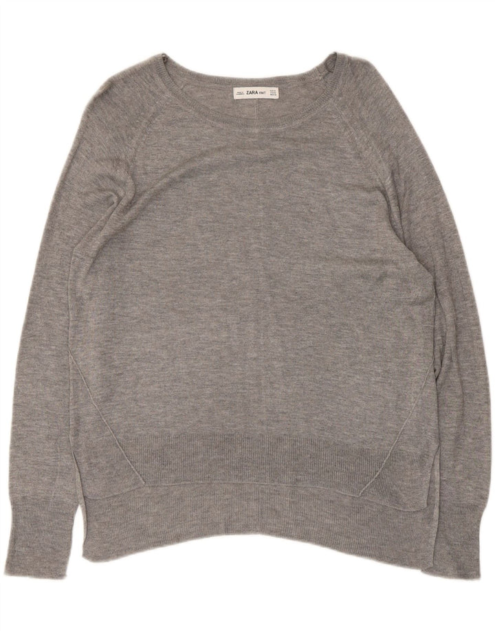 Zara Damebluse Top UK 14 Medium Grå