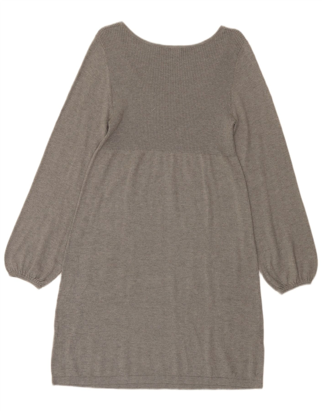 Oasis Dame Jumper Kjole UK 14 Stor Grå Bomuld