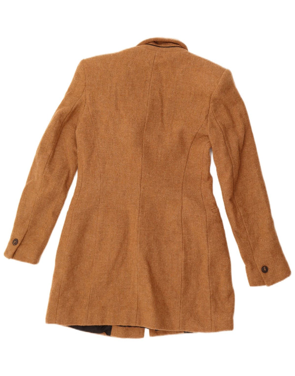 Zara Dame 1 knap Longline Blazer Jacket UK 10 Small Beige