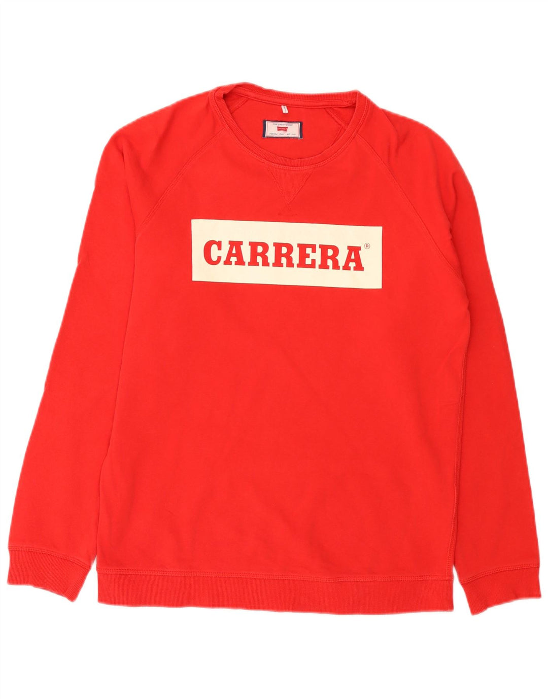 Carrera Herre grafisk Regular Fit Sweatshirt Jumper Medium Rød Bomuld