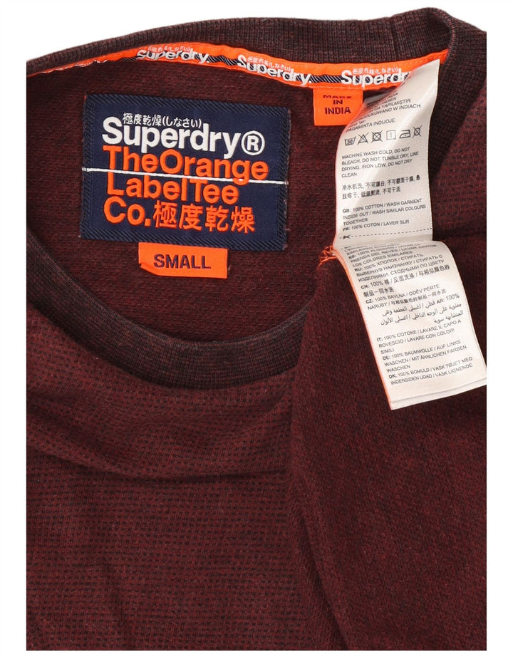 Superdry Herre Top Langærmet Lille Bourgogne Bomuld