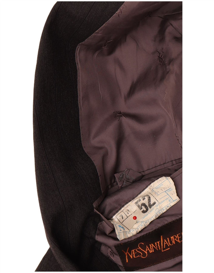 Yves Saint Laurent Herre 2-knaps blazerjakke IT 52 XL Gråstribet