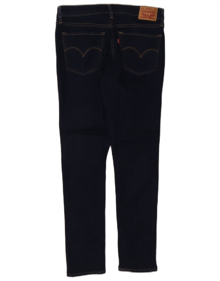 LEVI'S Dame 711 Skinny Jeans W29 L28 Marineblå Bomuld