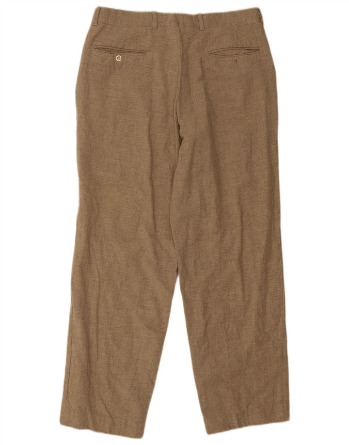 Marks & Spencer Herre St. Michael Pegged Casual Bukser W34 L31 Brun Uld