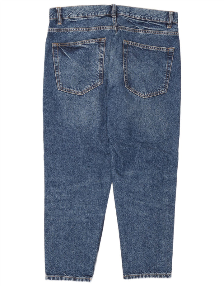 Zara Herre Cropped Jeans EU 46 XL W36 L25 Blå
