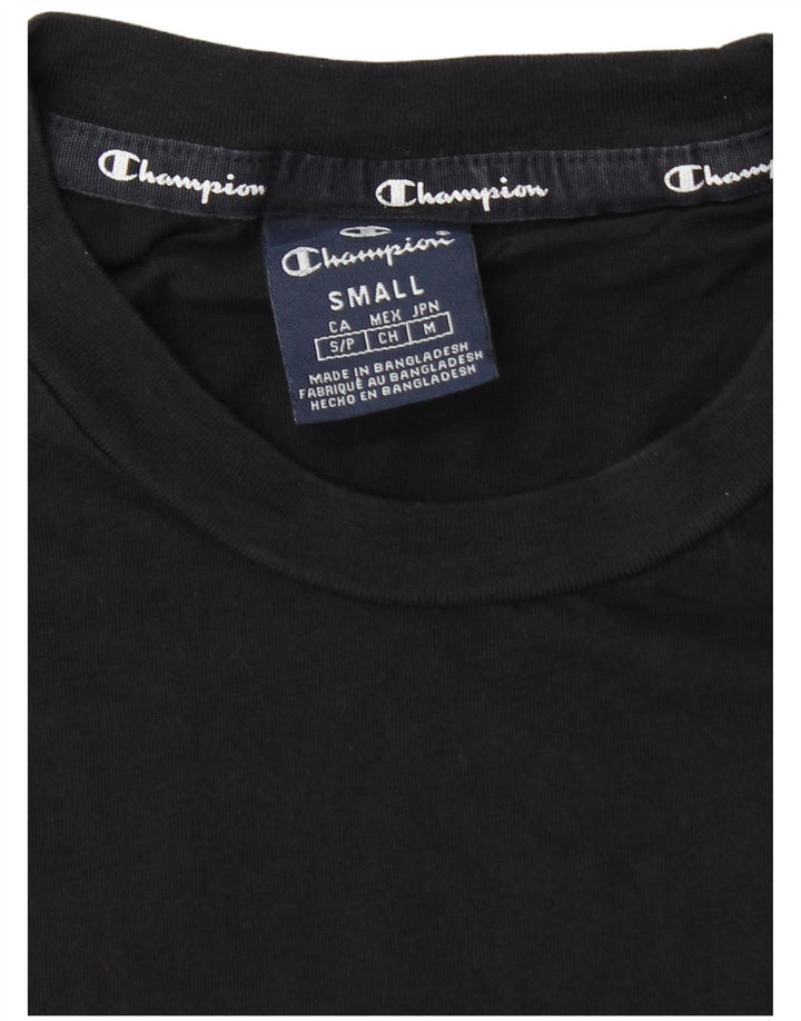 Champion Herre grafisk T-shirt top lille sort bomuld