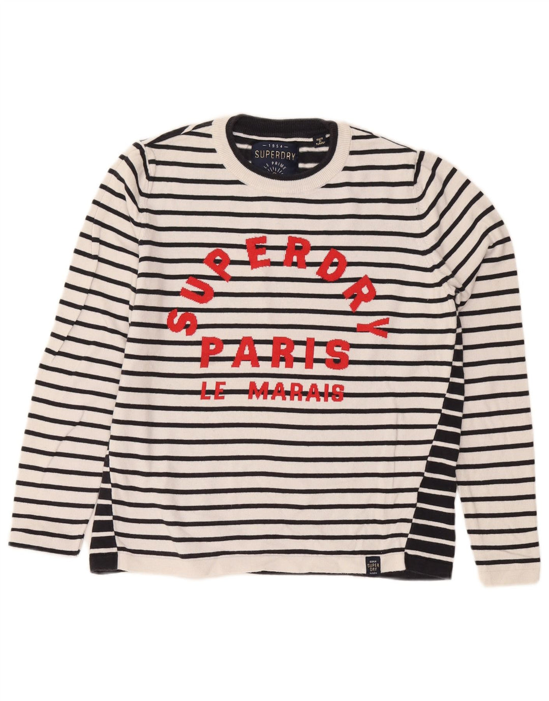 Superdry Dametrøje med rund hals i overstørrelse UK 10 Small White