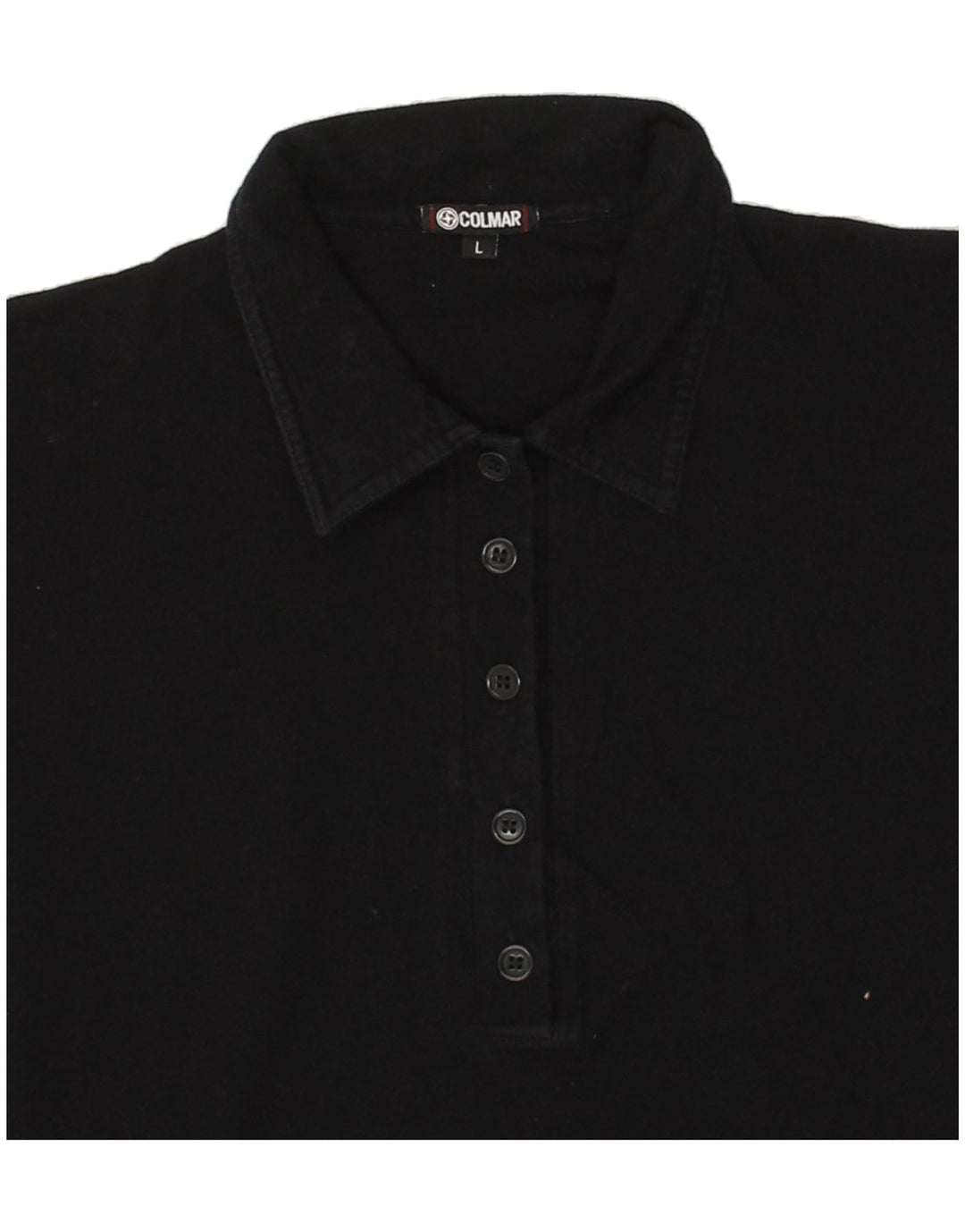 COLMAR Womens Polo Shirt UK 16 Large Black Cotton Vintage Colmar and Second-Hand Colmar from Messina Hembry 