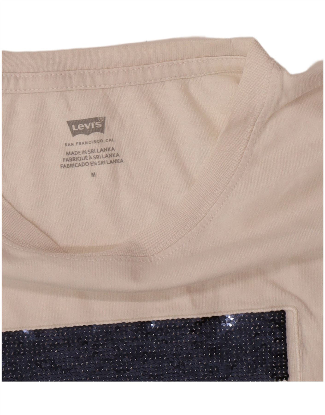 Levi's Grafisk T-shirt top til kvinder UK 14 Medium White