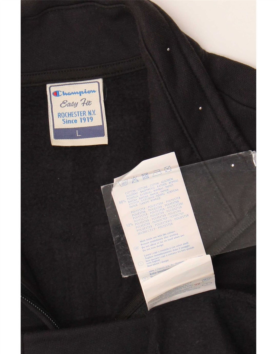 Champion Dame Easy Fit træningsdragt Topjakke UK 14 Stor sort bomuld