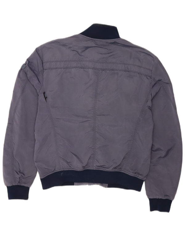 PEUTEREY Bomberjakke til mænd UK 40 Large Navy Blue Colourblock Polyamid
