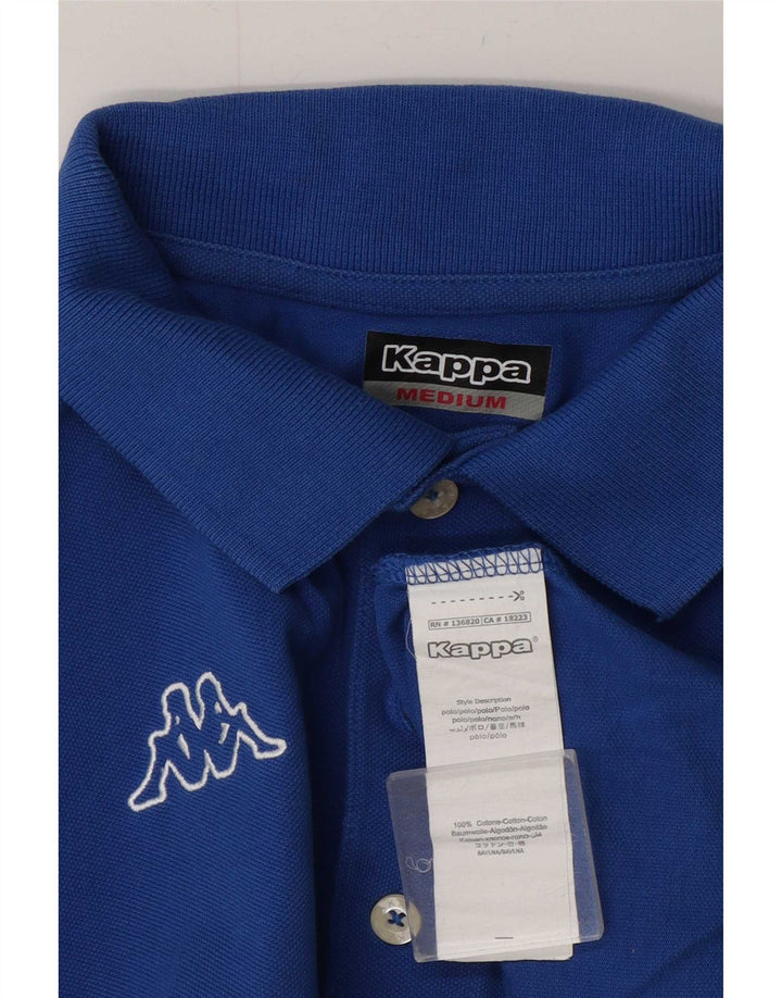 Kappa grafisk poloshirt til mænd mellemblå bomuld