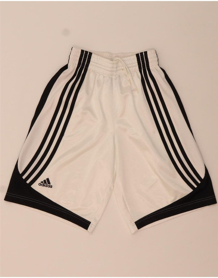 Adidas Womens Climacool Sports Shorts UK 4 XS White Colourblock Polyester