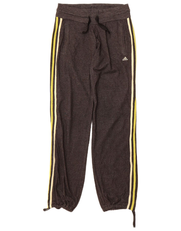 Adidas Dame Climalite træningsdragt Bukser Joggers UK 4/6 XS Grå Bomuld