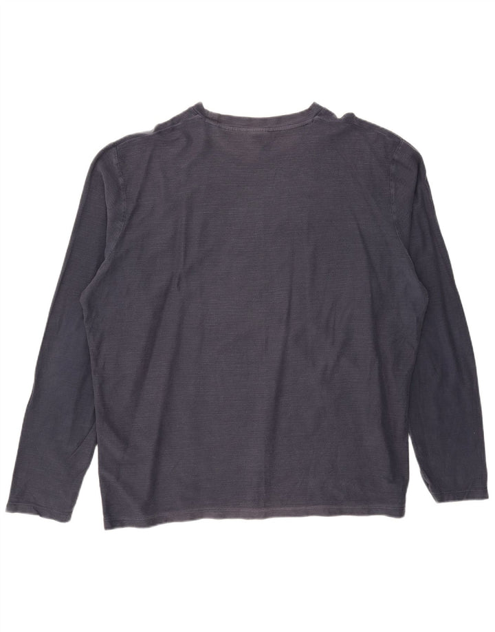 Jack & Jones Herre grafisk top langærmet XL marineblå bomuld