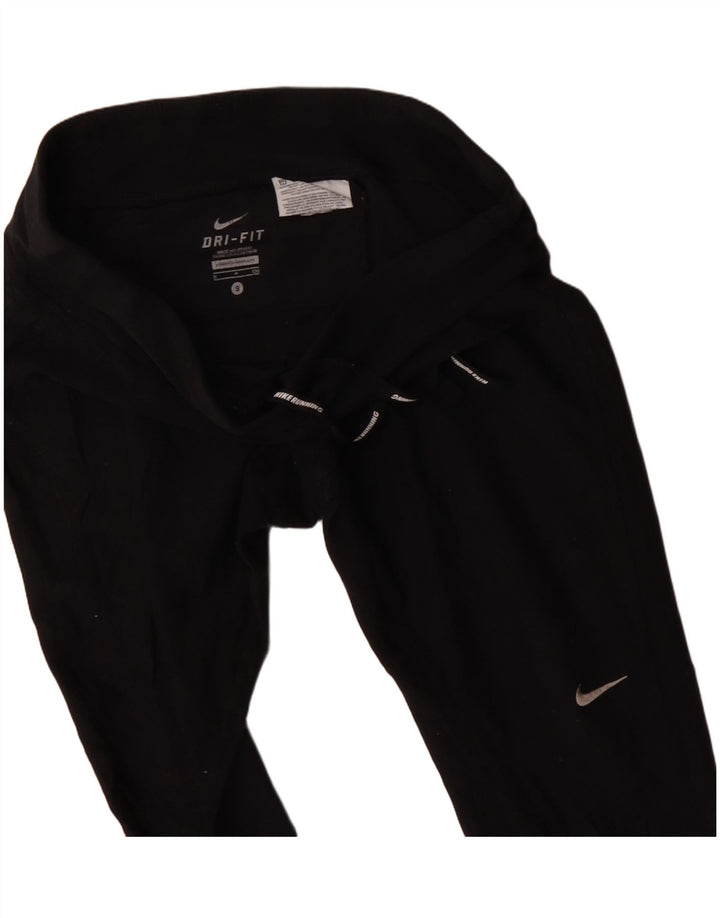 Nike Dame Dri Fit træningsdragt Bukser UK 10 Small Black Polyester