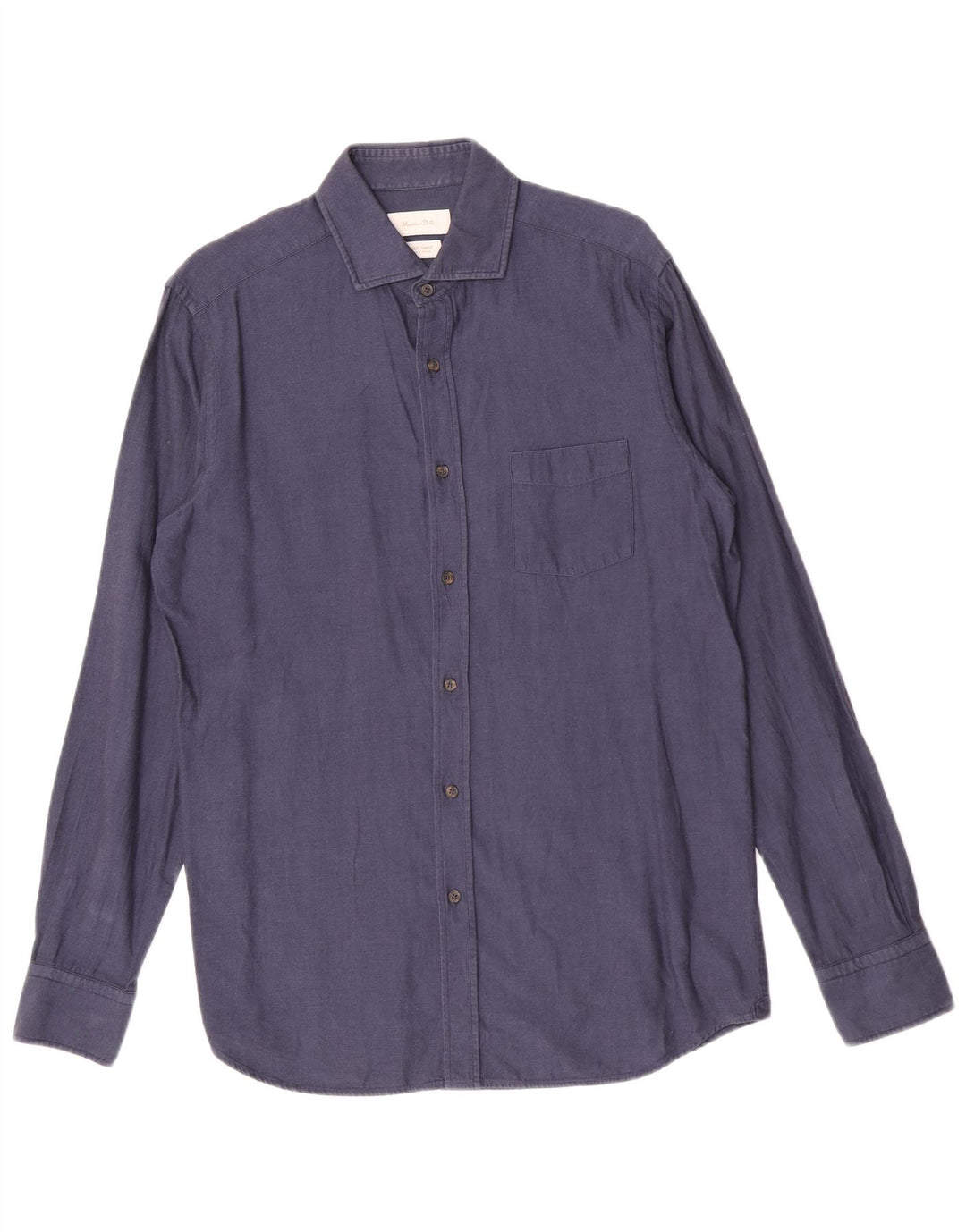 Massimo Dutti Herreskjorte Medium Navyblå Bomuld
