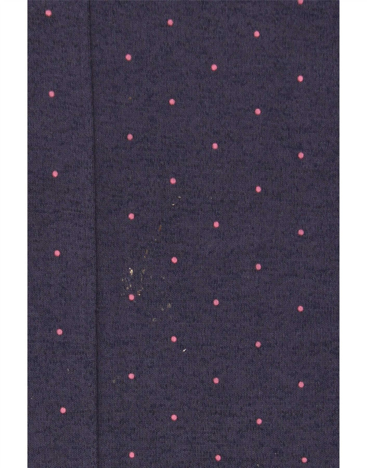 Marks & Spencer Dame Top Langærmet UK 14 Large Navy Blue Spotted
