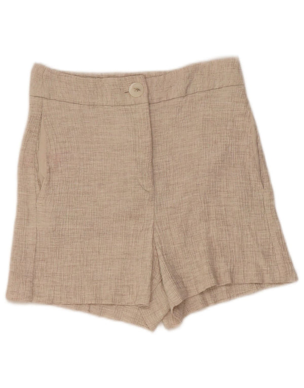 Zara højtaljede chinoshorts til kvinder XS W24 Beige viskose