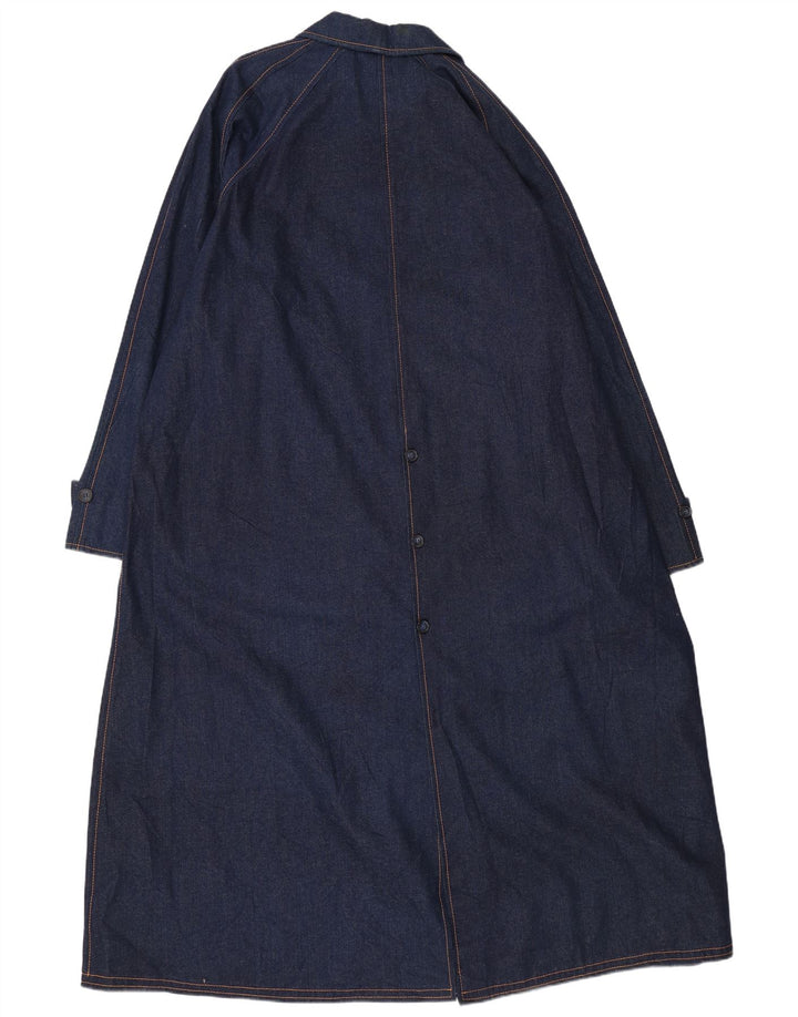 VINTAGE Herre Oversized Denim Coat UK 18 XL Navy Blue