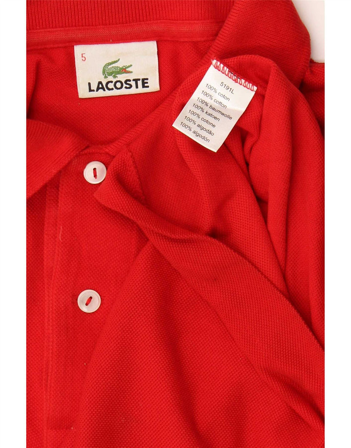 Lacoste herre poloskjorte str. 5 Large rød bomuld