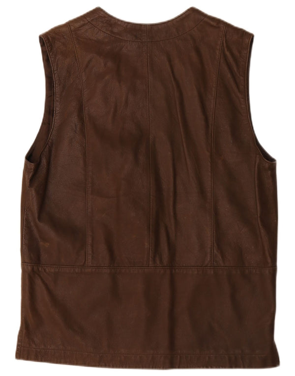 Roxy Dame Læder Gilet EU 38 Medium Brun Læder
