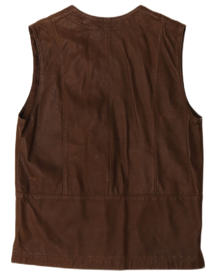 Roxy Dame Læder Gilet EU 38 Medium Brun Læder