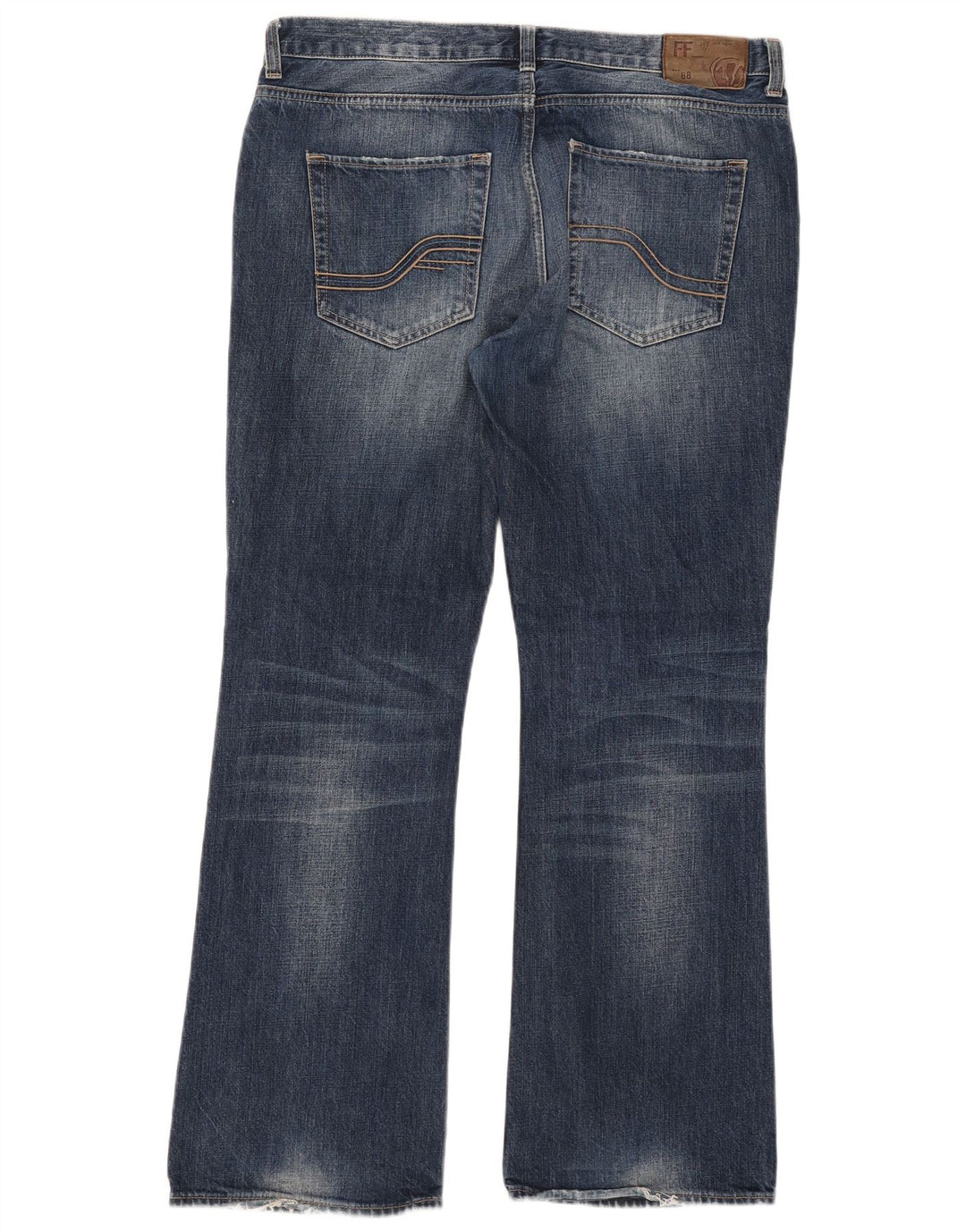 Fat Face Herre Bootcut Jeans W36 L32 Marineblå Bomuld