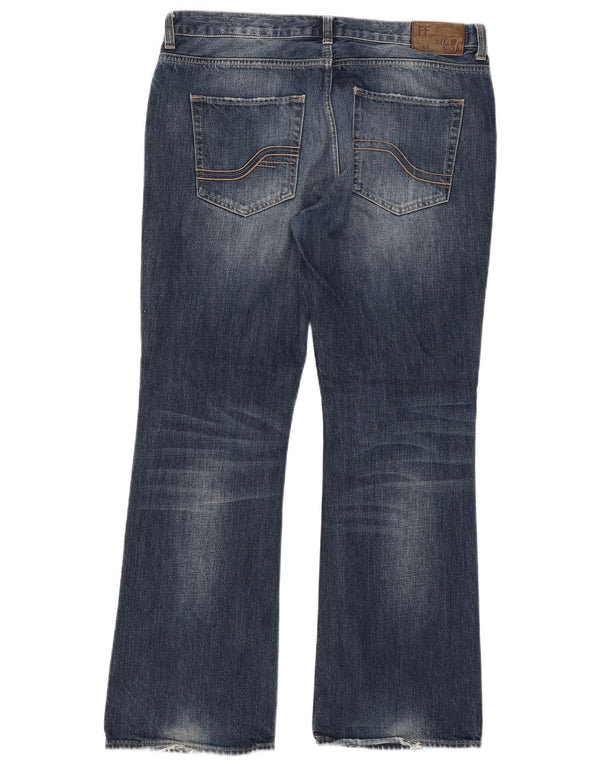 Fat Face Herre Bootcut Jeans W36 L32 Marineblå Bomuld