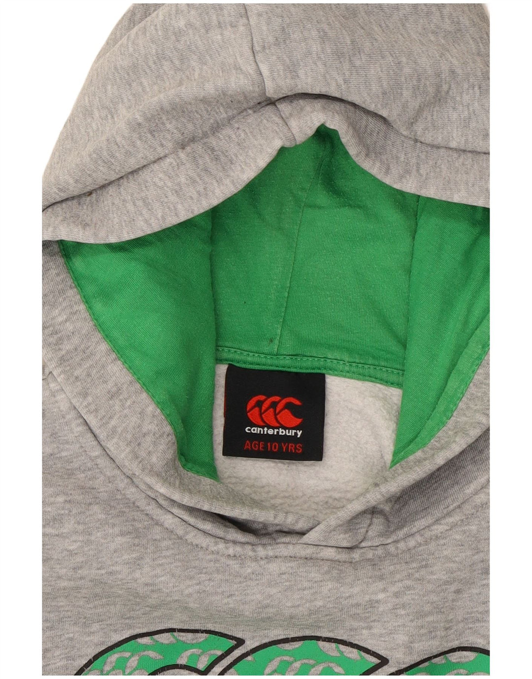 CANTERBURY Boys Graphic Hoodie Jumper 9-10 Years Grey