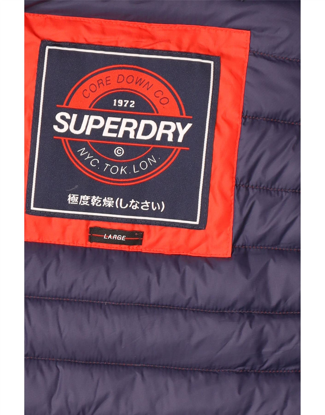Superdry Polstret hættejakke til mænd UK 40 Stor rød polyester