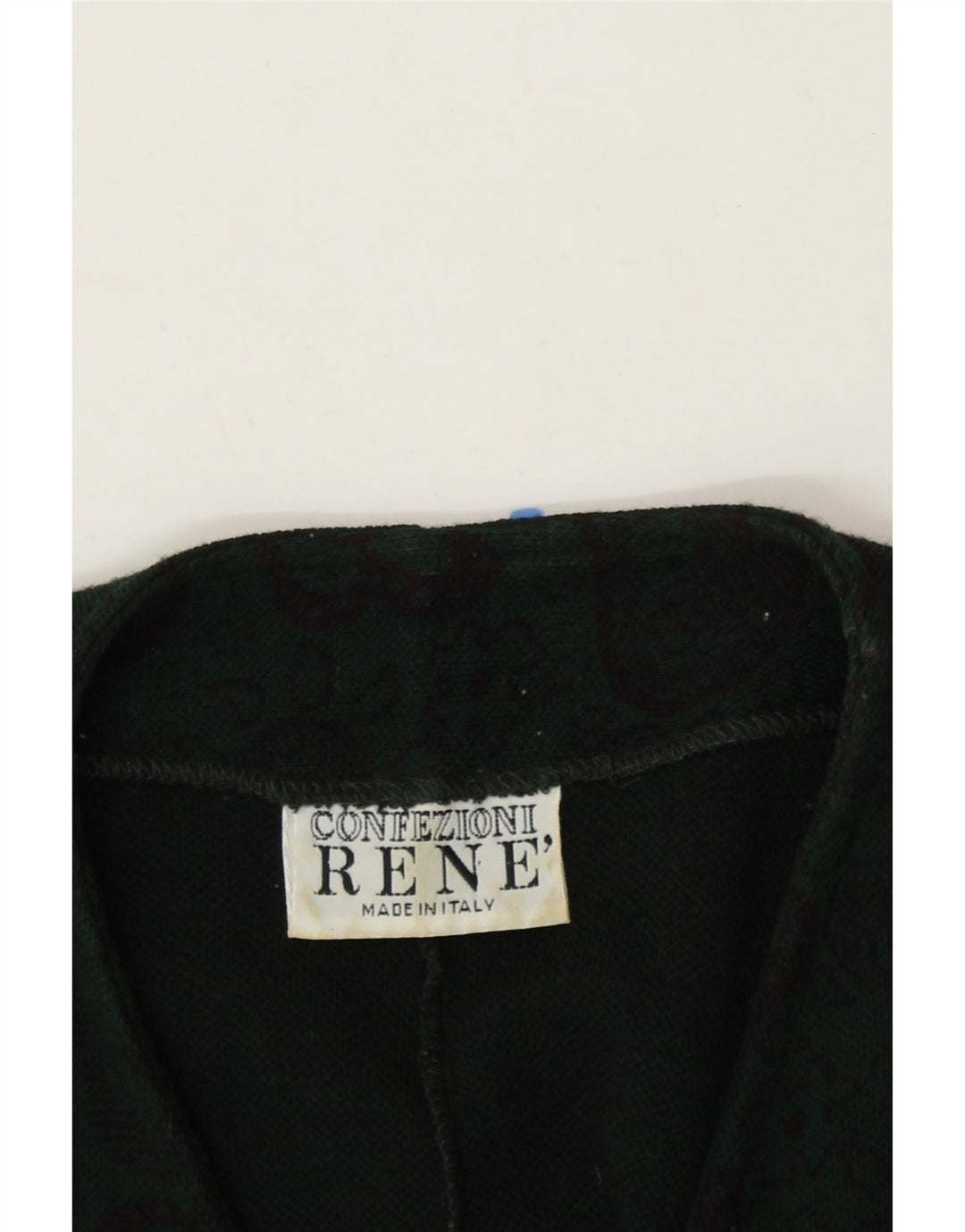 RENE Womens Double Breasted Blazer Jacket IT 46 Large Green Paisley Vintage Rene and Second-Hand Rene from Messina Hembry 