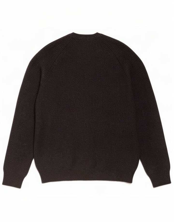 Marks & Spencer Herre sweater med rund hals, stor sort plettet polyamid