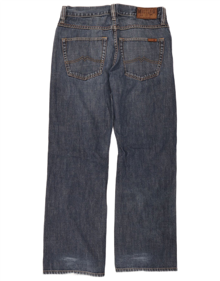 Mustang herre jeans med brede ben W33 L32 marineblå bomuld