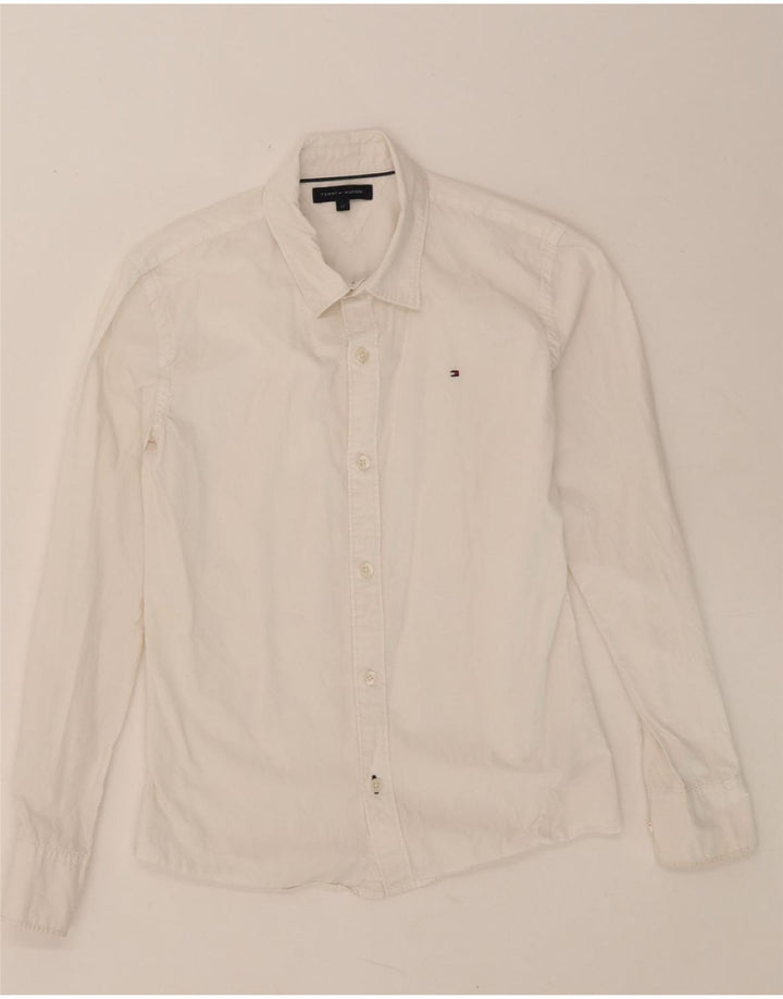 TOMMY HILFIGER Boys Shirt 11-12 Years White Cotton