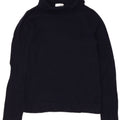 Hobbs Dame Rullehals Sweater UK 12 Medium Navy Blue Uld