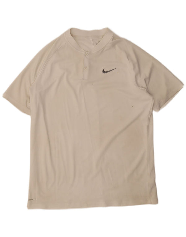 Nike T-shirt top til mænd, stor hvid polyester