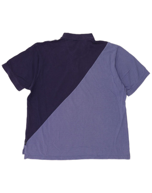 Izod Polo Shirt til mænd 2XL Marineblå Colourblock Bomuld