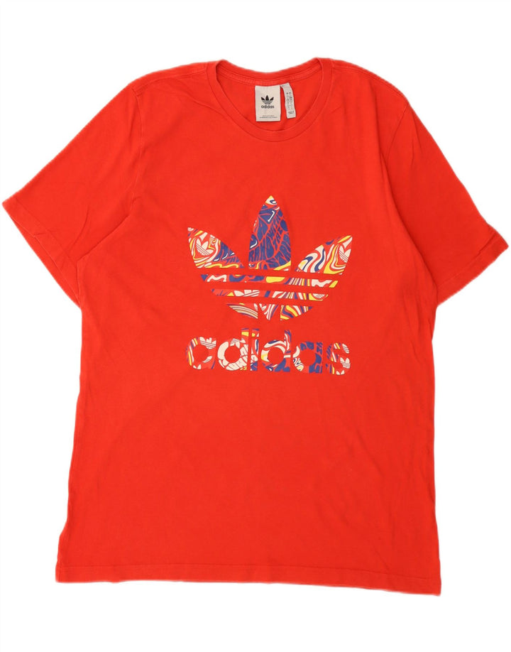 Adidas Herre Grafisk T-Shirt Top Stor Rød
