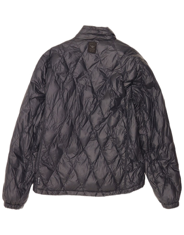 Armani Jeans Mens Padded Jacket EU 54 2XL Navy Blue Polyamide