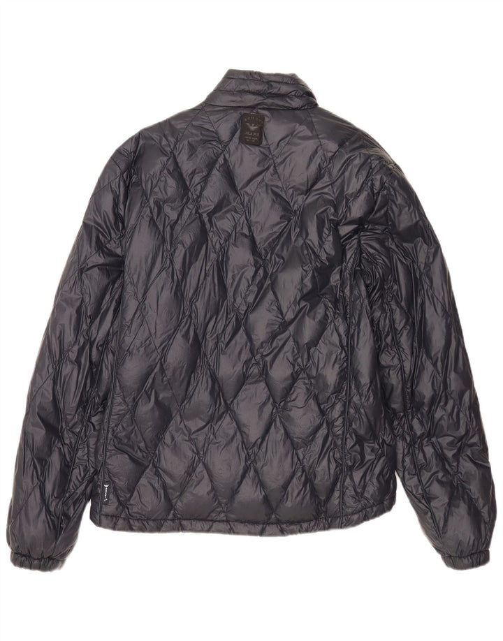 Armani Jeans Polstret jakke til mænd EU 54 2XL Marineblå polyamid