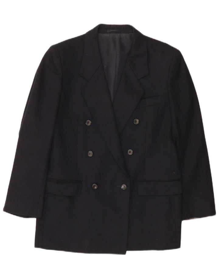 Aquascutum Herre Double Breasted Blazer Jacket UK 36 Small Navy Blue