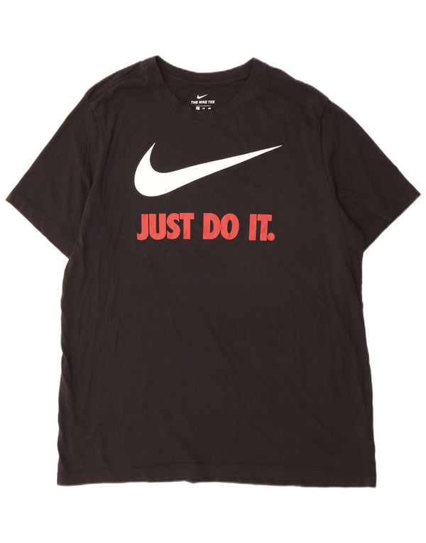 Nike grafisk T-shirt top til mænd 2XL sort bomuld