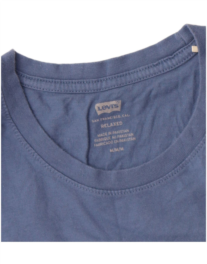 Levi's Herre Relaxed Fit grafisk T-shirt top mellemblå bomuld