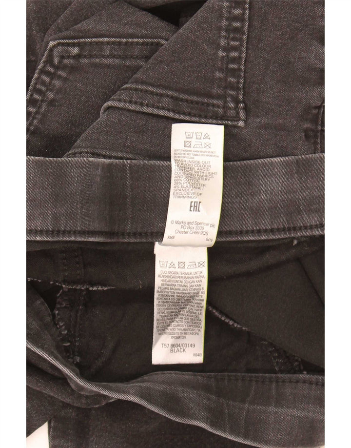 Marks & Spencer Dame Jegging Jeans UK 12 Medium W29 L28 Sort Bomuld