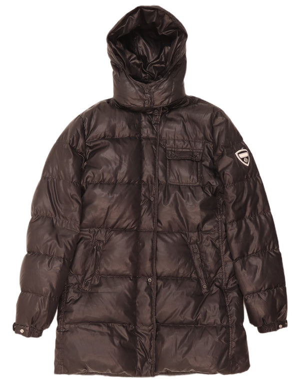 Champion Dame Hætte Polstret Frakke UK 18 XL Sort Polyester