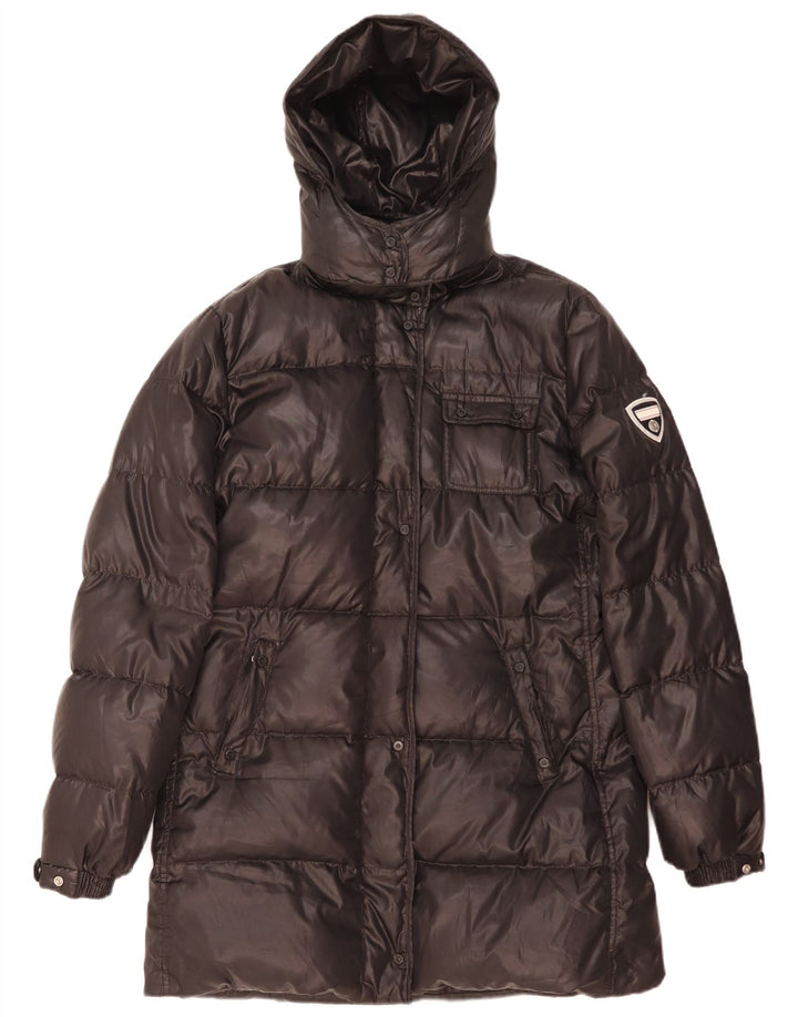 Champion Dame Hætte Polstret Frakke UK 18 XL Sort Polyester
